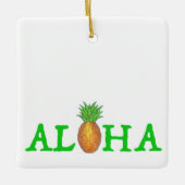 Aloha Tropical Hawaiian Island Ananas Hawaii Keramikornament (Vorderseite)