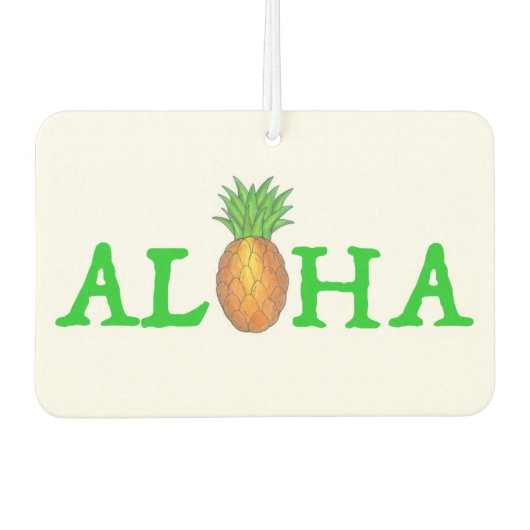 ALOHA Tropical Hawaiian Island Ananas Obst Autolufterfrischer (Vorderseite)