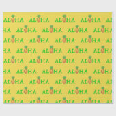 ALOHA Tropical Hawaiian Island Ananas Obst Geschenkpapier (Flach)