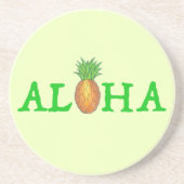 ALOHA Tropical Hawaiian Island Ananas Obst Getränkeuntersetzer (Vorne)