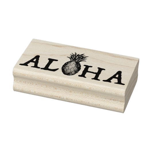 ALOHA Tropical Hawaiian Island Ananas Obst Gummistempel (Stempel)