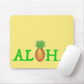ALOHA Tropical Hawaiian Island Ananas Obst Mousepad (Mit Mouse)