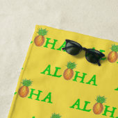ALOHA Tropical Hawaiian Island Ananas Obst Strandtuch (Beispiel)