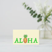ALOHA Tropical Hawaiian Island Ananas-Reise Visitenkarte (Stehend Vorderseite)