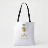 Aloha Tropical Hawaiian Pineapse Gastgeschenk Hoch Tasche (Vorderseite)