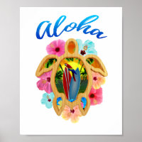 Aloha Tropical Honu Sea Turtle