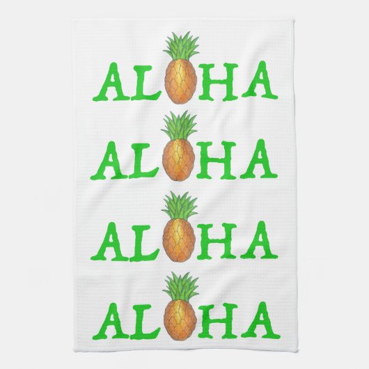 ALOHA Tropical Island Hawaiian Ananas Handtuch (Vertikal)