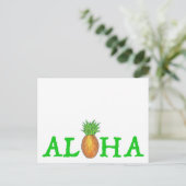 ALOHA Tropical Island Hawaiian Pineapi Hawaii Postkarte (Stehend Vorderseite)