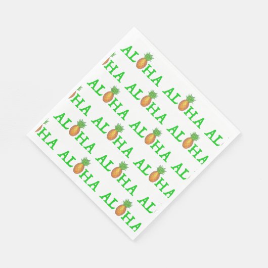 ALOHA Tropical Island Hawaiian Pineapi Hawaii Serviette (Ecke)