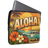 Aloha Tropical Island Sunset Artwork Laptopschutzhülle (Vorne Rechts)
