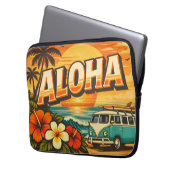 Aloha Tropical Island Sunset Artwork Laptopschutzhülle (Vorderseite Links)