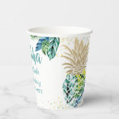 Aloha Tropical Luau Ananas Beach Geburtstag Pappbecher (Rechts)