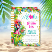 Aloha Tropical Luau Birthday Party Einladung