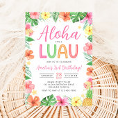 Aloha Tropical Luau Birthday Party Invitation Einladung