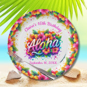 Aloha Tropical Luau Birthday Party Pappteller