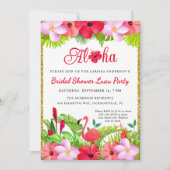 Aloha Tropical Luau Bridal Dusche Einladung (Vorderseite)