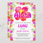 Aloha Tropical Luau Bridal Dusche Einladung (Vorne/Hinten)