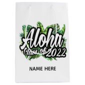 Aloha Tropical Luau Class of 2022 Graduation Party Mittlere Geschenktüte (Vorderseite)