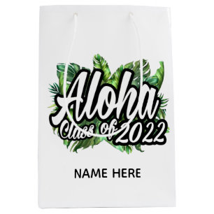 Aloha Tropical Luau Class of 2022 Graduation Party Mittlere Geschenktüte