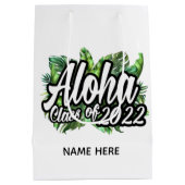 Aloha Tropical Luau Class of 2022 Graduation Party Mittlere Geschenktüte (Rückseite)