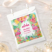 Aloha Tropical Luau Flamingo Geburtstagsparty Geschenktütchen (Ausgeschnitten)