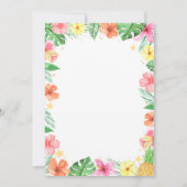 Aloha Tropical Luau Geburtstagseinladung Einladung (Rückseite)