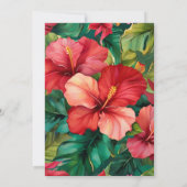 Aloha Tropical Luau Graduation Party Einladung (Rückseite)