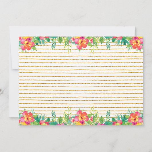 Aloha Tropical Luau Graduation Party Foto Einladung (Rückseite)