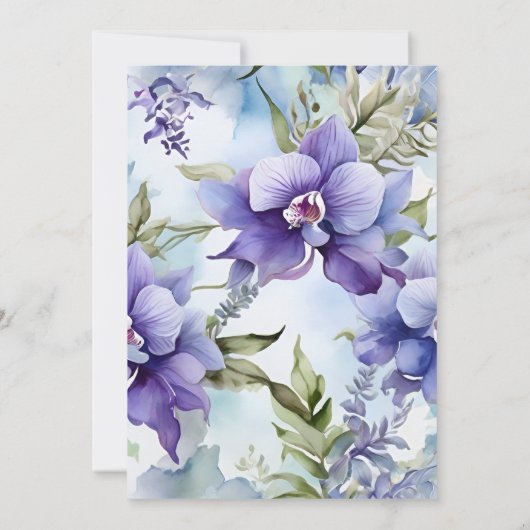 Aloha Tropical Luau Party Abschluss Lila Einladung (Rückseite)