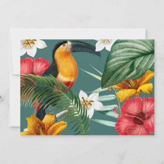 Aloha Tropical Luau Summer Brautparty  Einladung (Rückseite)