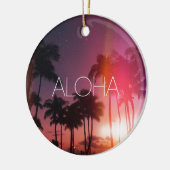 Aloha Tropical Night Keramikornament (Links)