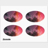Aloha Tropical Night Ovaler Aufkleber (Blatt)