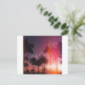 Aloha Tropical Night Postkarte (Stehend Vorderseite)