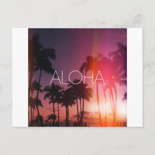 Aloha Tropical Night Postkarte (Vorderseite)