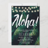 Aloha Tropical Palm Blätter Beach Brautparty Einladung (Vorderseite)