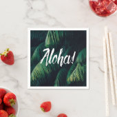 Aloha Tropical Palm Blätter Typografie Serviette (Beispiel)