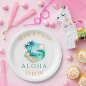 Aloha Tropical Personalisiert Pappteller (Party)