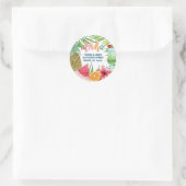 Aloha Tropical Pineapa Rücksendeadresse Siegel Runder Aufkleber (Tasche)