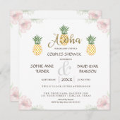 Aloha Tropical Pineaple Beach Paare Dusche Einladung (Vorne/Hinten)