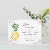 Aloha Tropical Pineapse Beach PROBE DINNER Einladung (Stehend Vorderseite)
