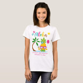 Aloha Tropical Pineapse Birthday Luau Party T-Shirt (Vorne ganz)