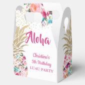 Aloha Tropical Pineapse Pink Bläserner Geburtstag Geschenkschachtel (Geöffnet)