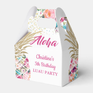 Aloha Tropical Pineapse Pink Bläserner Geburtstag Geschenkschachtel