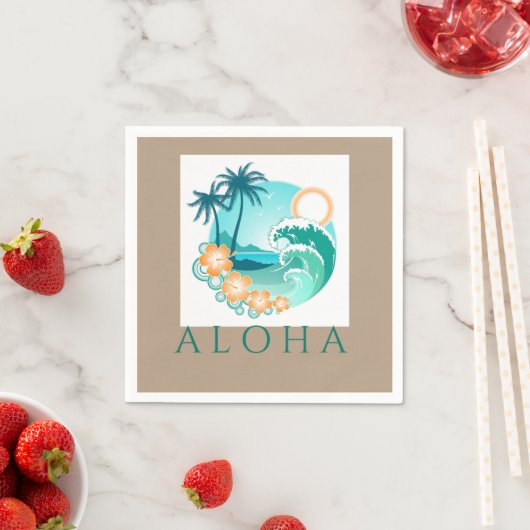 Aloha Tropical Serviette (Beispiel)