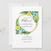 Aloha Tropical Summer Beach Wedding Foto Einladung (Vorderseite)