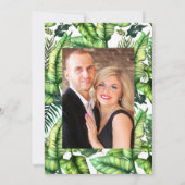 Aloha Tropical Summer Beach Wedding Foto Einladung (Rückseite)