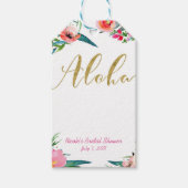Aloha Tropical Summer Floral Brautparty Bevorzugun Geschenkanhänger (Vorderseite)