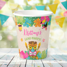 Aloha Tropical Summer Luau Birthday Party Pappbecher