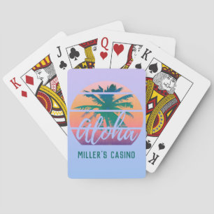 Aloha Tropical Vintag Ihr Name Casino Spielkarten