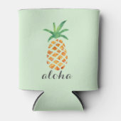 Aloha Tropical Watercolor Pineapple Dosenkühler (Vorderseite)